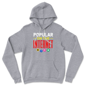 Popular On The Internet Hoodie in Athletic Heather color